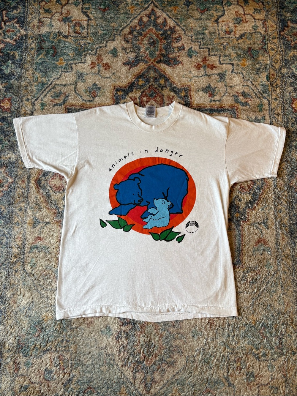 Vintage The Body Shop Animals In Danger T-shirt Size XL